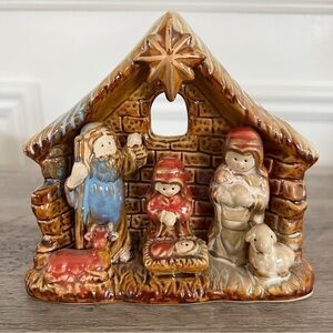 Vintage Miniature Nativity Scene